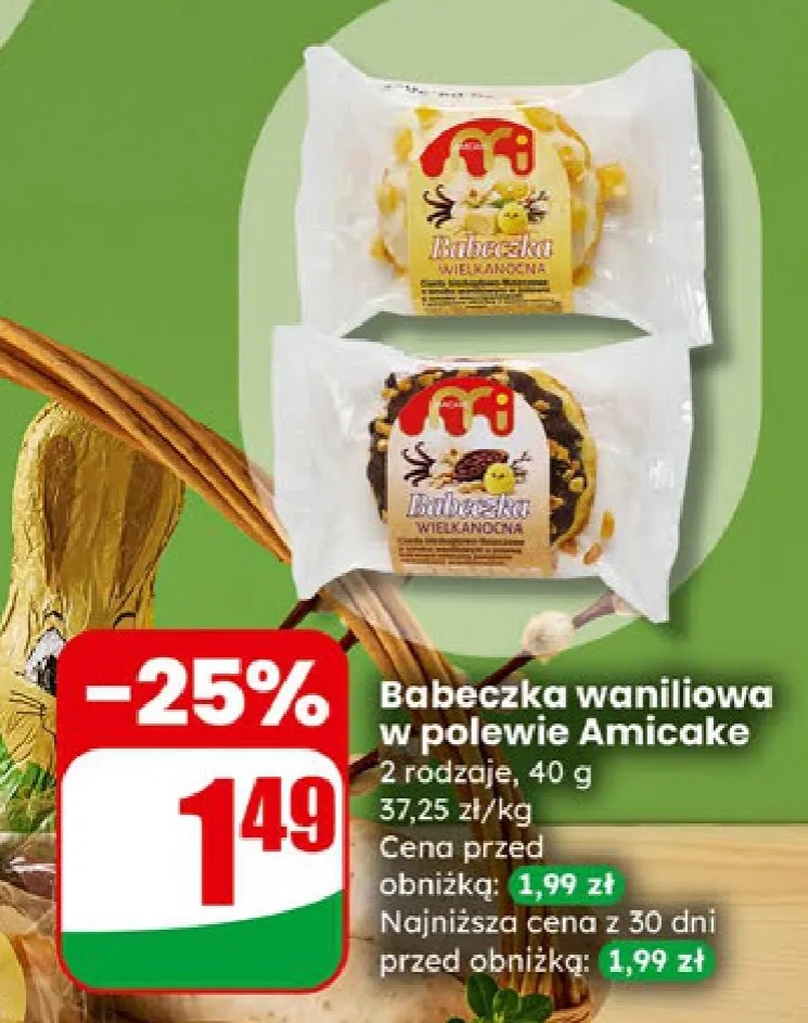 babeczka waniliowa w polewie
