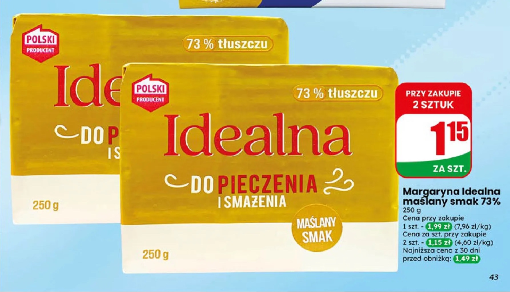 margaryna maślany smak 73%