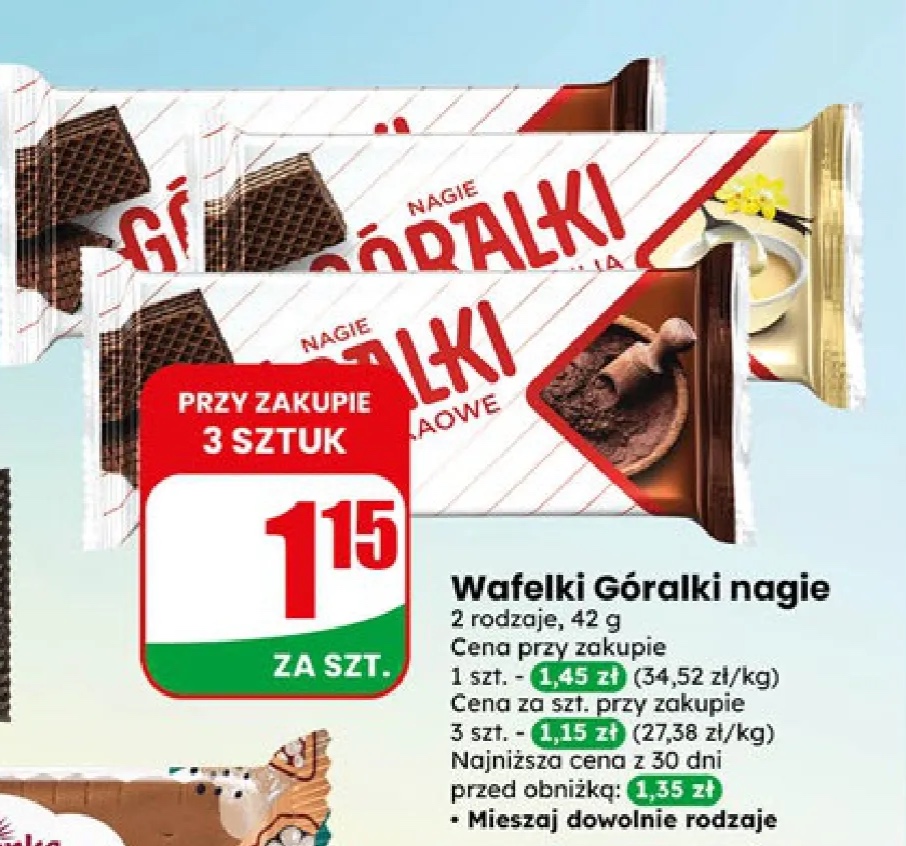 wafelki Góralki nagie