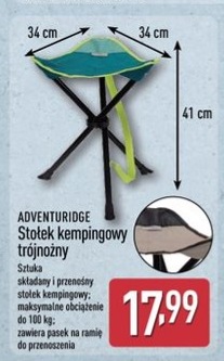 stołek kempingowy trójnożny