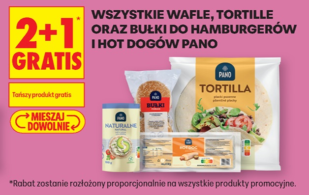 wszystkie wafle, tortille oraz bułki do hamburgerów i hot dogów