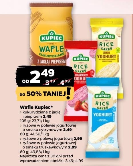 wafle kukurydziane z jagłą i pieprzem