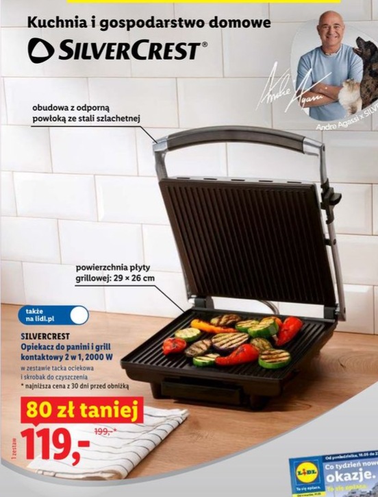 opiekacz do panini i grill kontaktowy 2 w 1