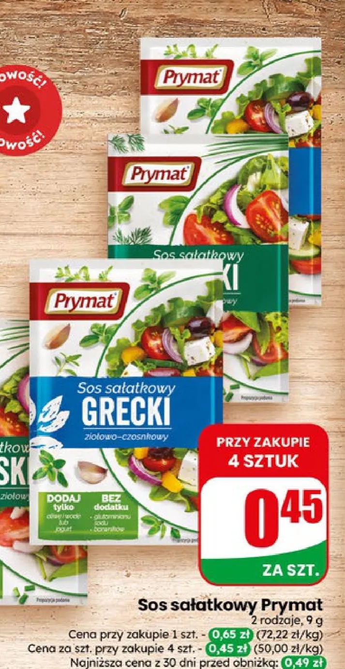 sos sałatkowy grecki