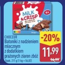 batoniki z nadzieniem mlecznym z prażonymi ziarnami zbóż