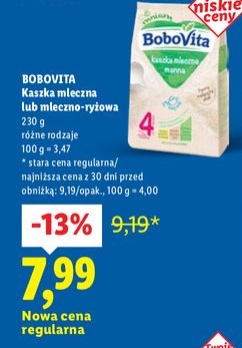 kaszka mleczna lub mleczno-ryżowa