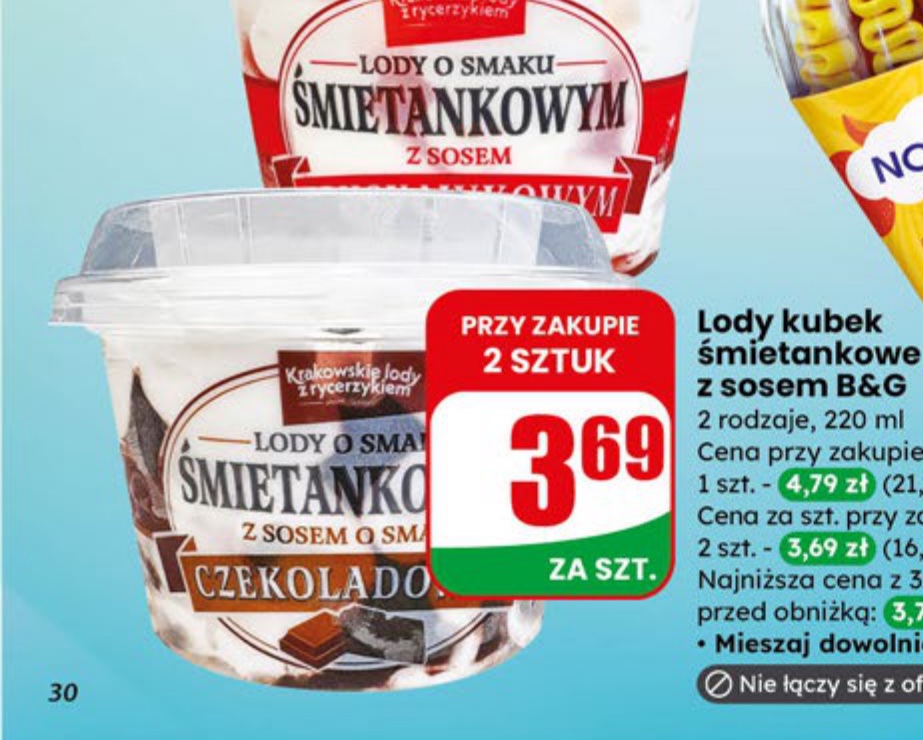 lody kubek śmietankowe z sosem różne rodzaje