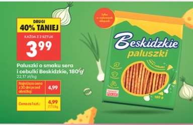 paluszki o smaku sera i cebulki