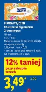 chusteczki higieniczne 2-warstwowe