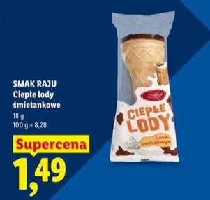 ciepłe lody śmietankowe