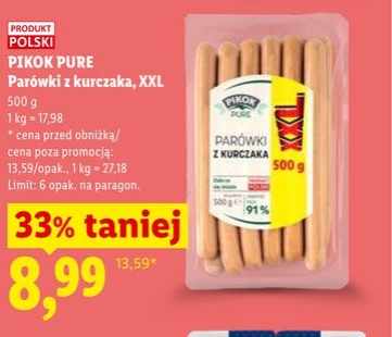 parówki z kurczaka XXL