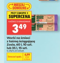worki na śmieci z taśmą ściągającą