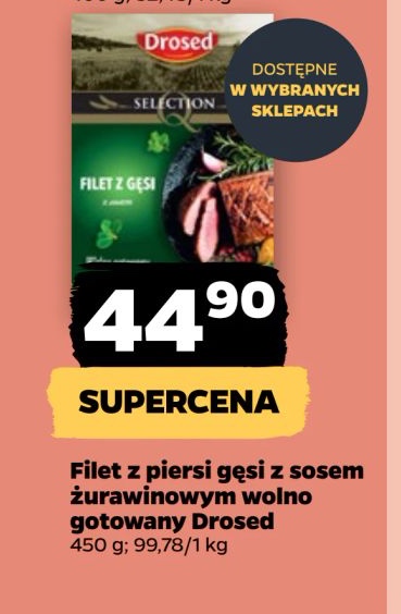 filet z piersi gęsi z sosem żurawinowym wolno gotowany