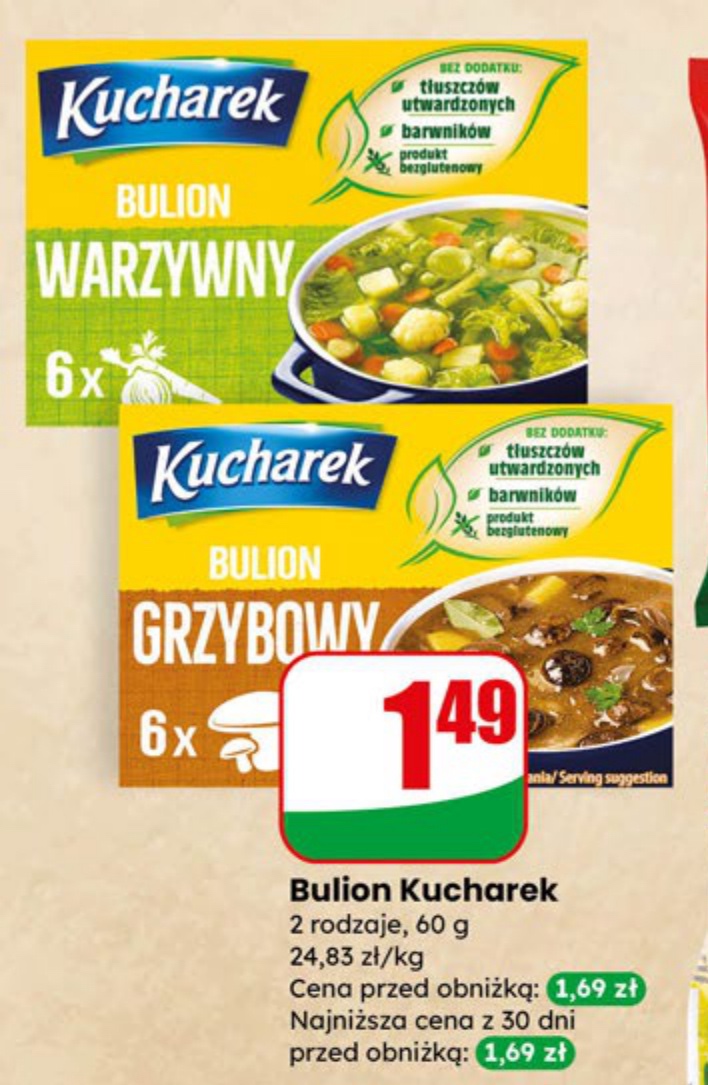 bulion warzywny lub grzybowy