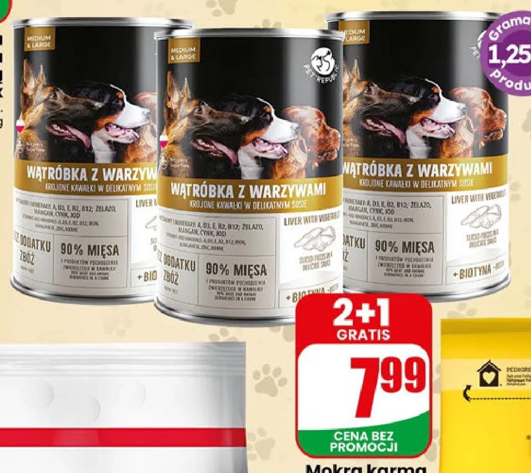 mokra karma dla psa z wątróbką