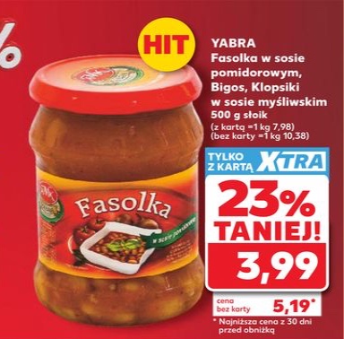 fasolka w sosie pomidorowym bigos kłopsiki w sosie myśliwskim