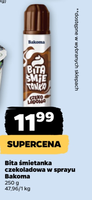 bita śmietanka czekoladowa w sprayu