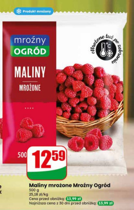 maliny mrożone