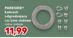 łańcuch odgradzający lub lina stalowa