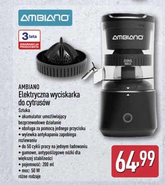 elektryczna wyciskarka do cytrusów