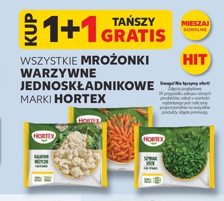 mrożonki warzywne jednoskładnikowe
