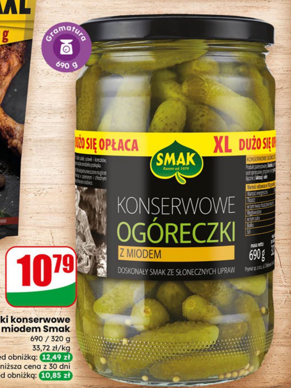 ogóreczki konserwowe z miodem