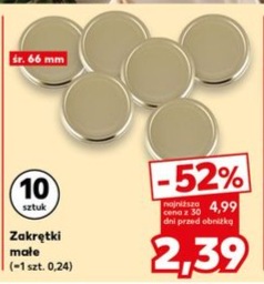 zakrętki małe