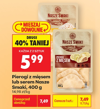 pierogi z mięsem lub serem