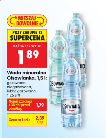 woda mineralna delikatnie gazowana lub niegazowana