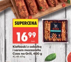 kiełbaski z cebulką i serem mozzarella