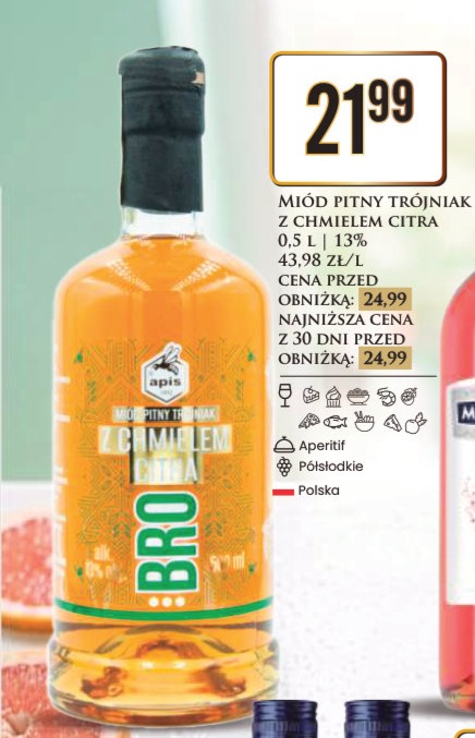 miód pitny trójniak z chmielem citra