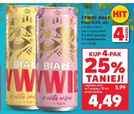 piwo białe z nutą imbiru lub z nutą wiśni