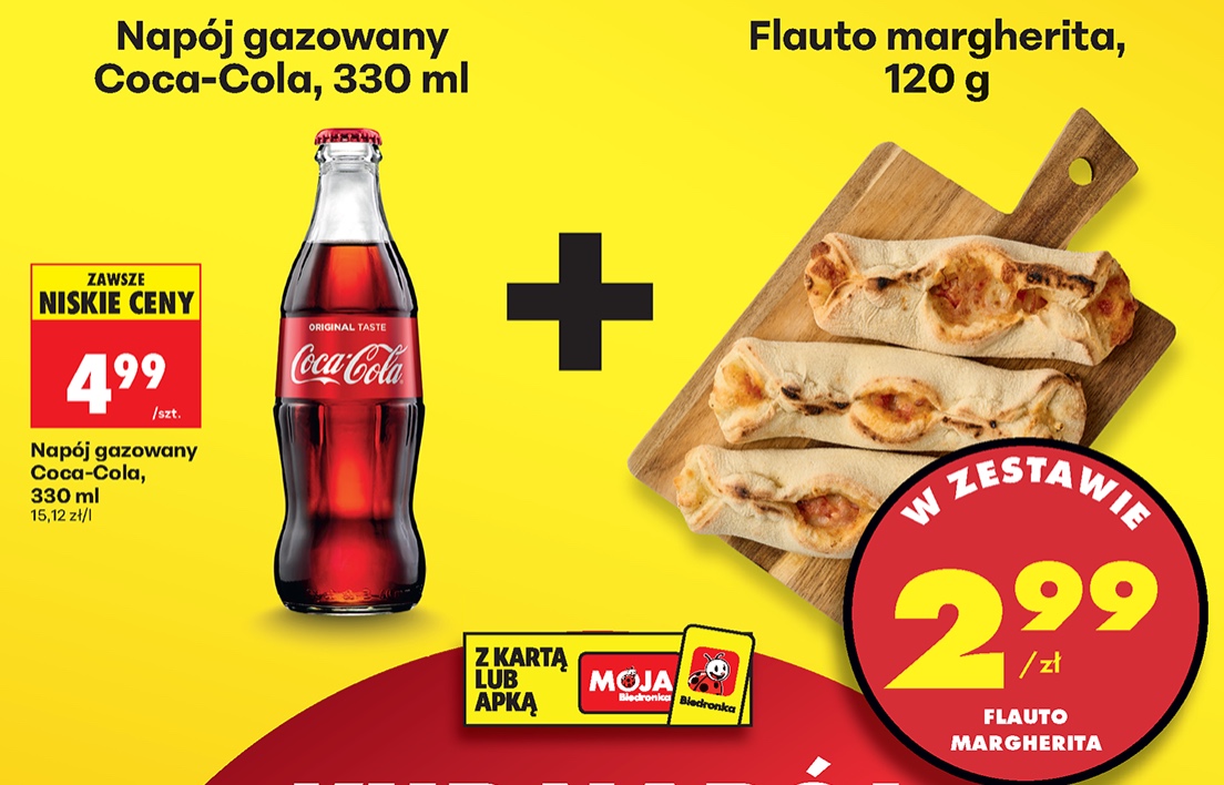 zestaw napój gazowany cola 330ml + flauto margherita 120g