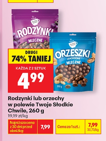 rodzynki lub orzechy w polewie