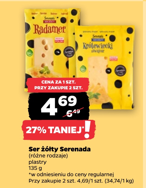 ser żółty plastry różne rodzaje