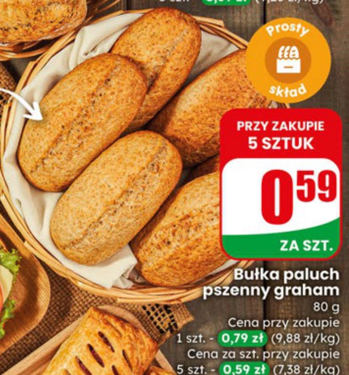 bułka paluch pszenny graham