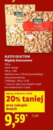 migdały blanszowane