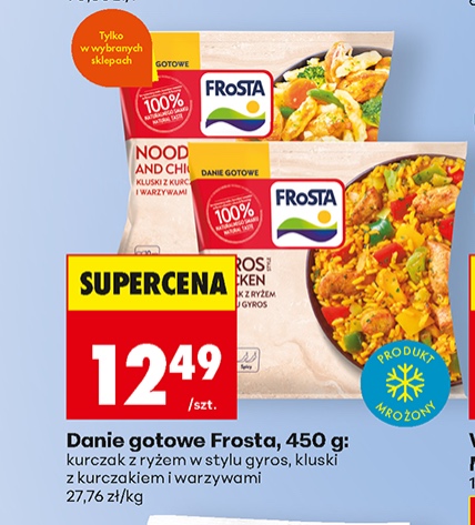 danie gotowe kurczak z ryżem w stylu gyros kluski z warzywami