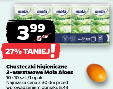 chusteczki higieniczne 3-warstwowe aloes