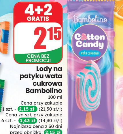 lody na patyku wata cukrowa
