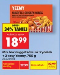 mix box nuggetsów i skrzydełek + 2 sosy