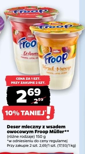 deser mleczny z wsadem owocowym froop müller**
