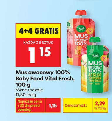 mus owocowy 100%