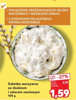 sałatka warzywna ze śledziem i selerem naciowym