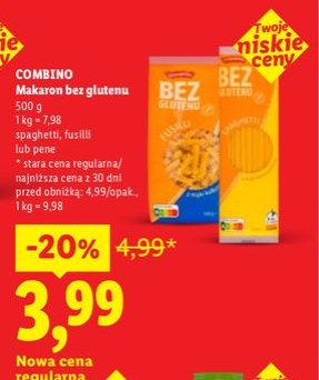 makaron bez glutenu spaghetti lub penne lub fusilli