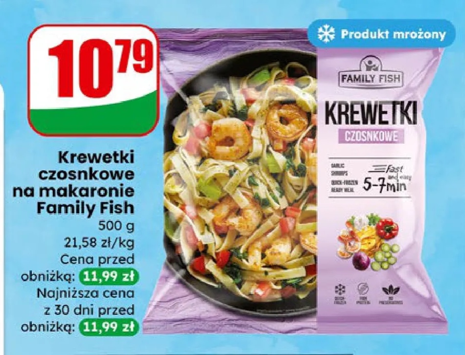 krewetki czosnkowe na makaronie