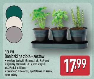 doniczki na zioła - zestaw