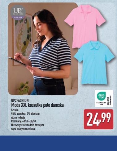 moda xxl koszulka polo damska