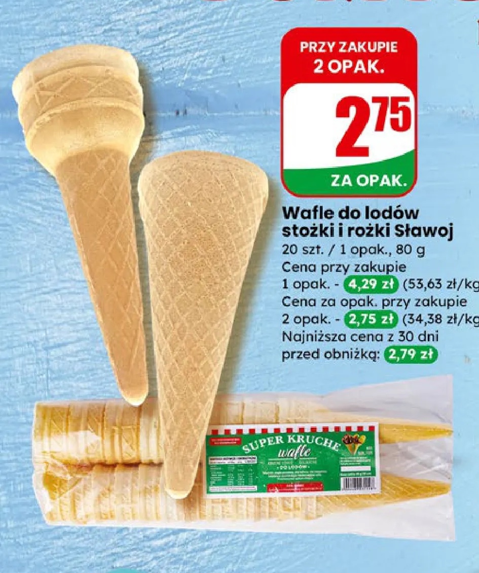wafle do lodów stożki i rożki