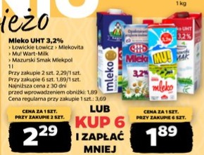 mleko UHT 3,2% różne marki